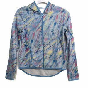 So Girls Multicolor Hoodie Full Zip Pockets Long Sleeve Pure Polyester Size L